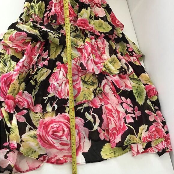 Free People Black Floral In Full Bloom Flowy Maxi Dress New Size XS - Picture 10 of 15